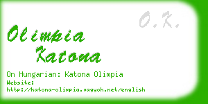 olimpia katona business card